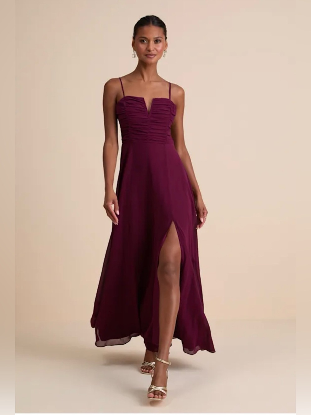 Lulus Sweeney Plum Purple Sleeveless Maxi Dress